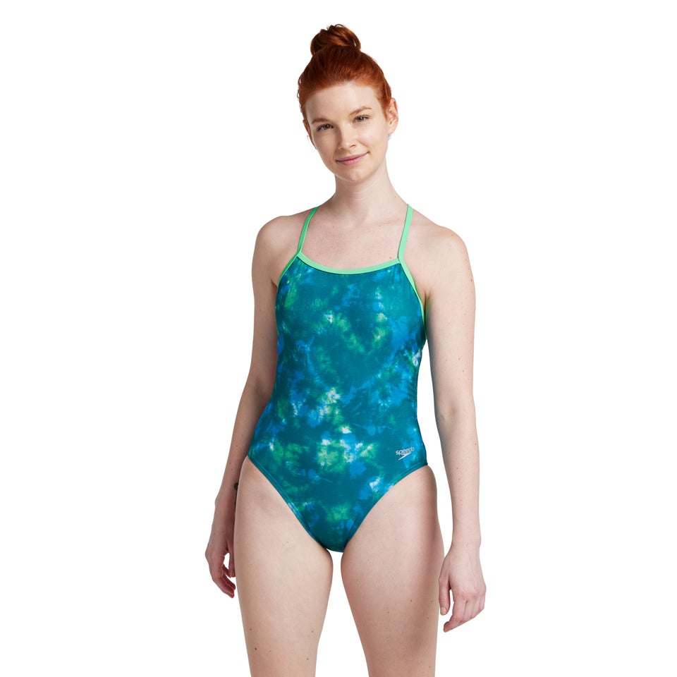 Women's Print The One Back One Piece Green