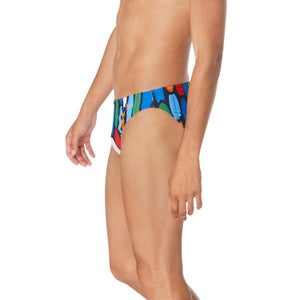 Men's Floatable Floral Print Beachstar 2" Brief Red
