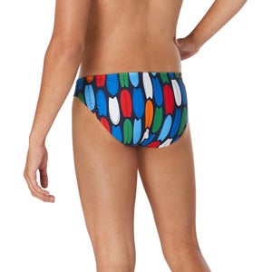 Men's Floatable Floral Print Beachstar 2" Brief Red