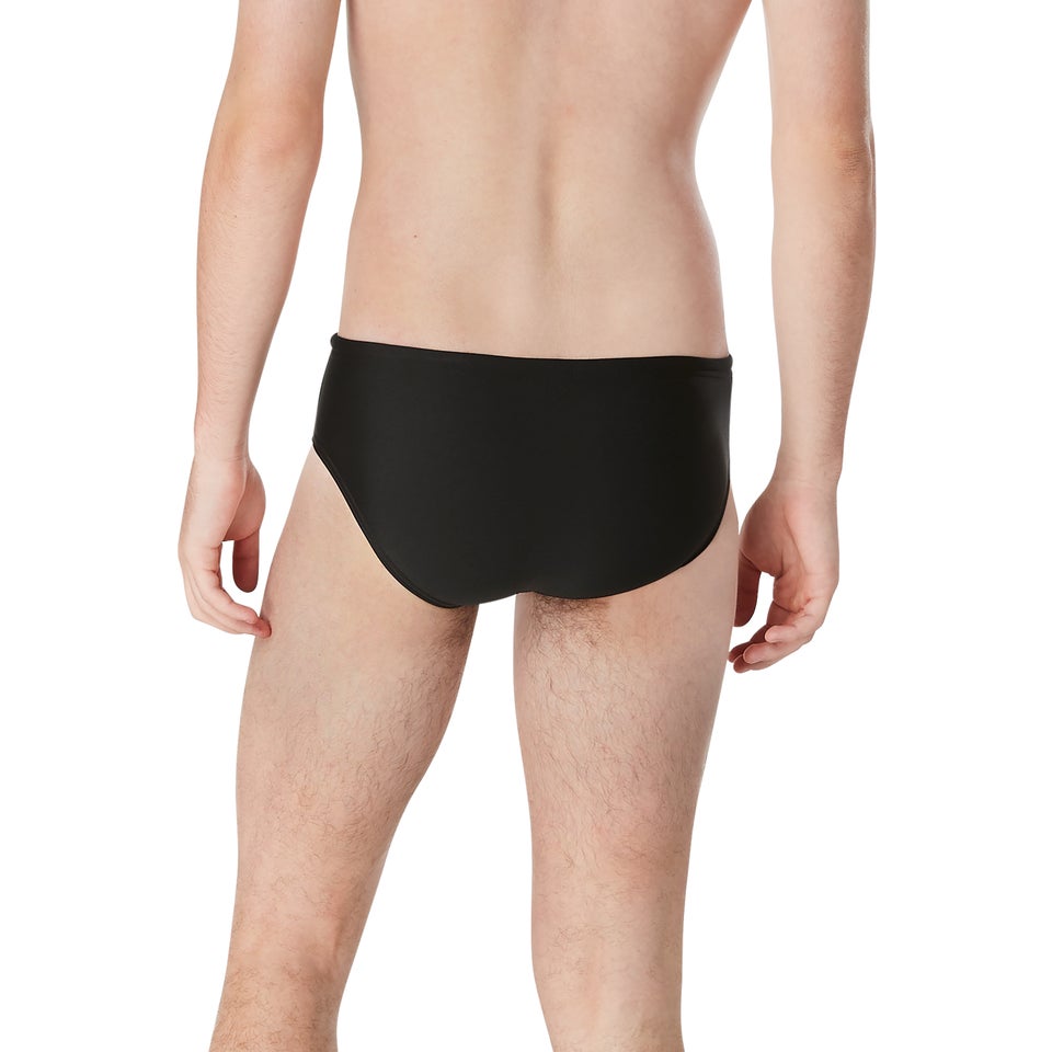 Men's Pride Graphic Solid Brief Black