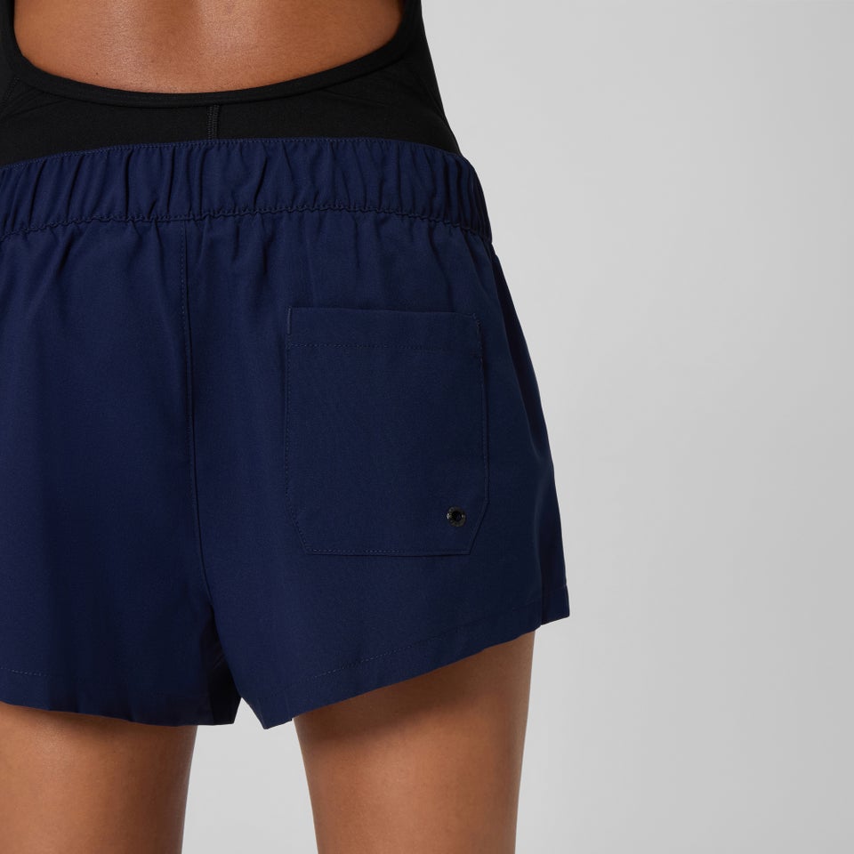 Women's Solid Volley Swim Shorts Navy
