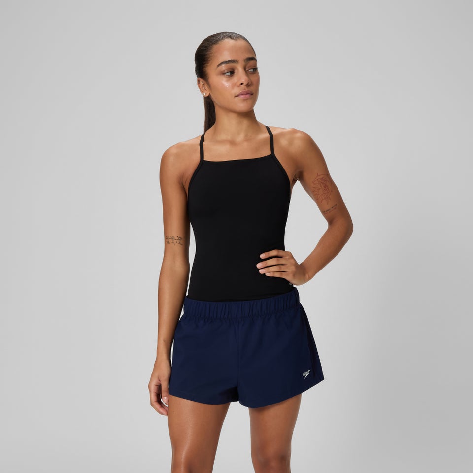 Women's Solid Volley Swim Shorts Navy