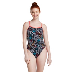 Women's Print The One Piece Black - 36