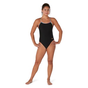 Women's Pride Solid One Back One Piece Black