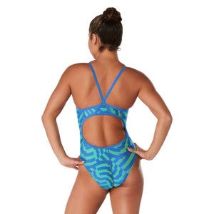Women's Vortex Maze Flyback One Piece Blue/Green