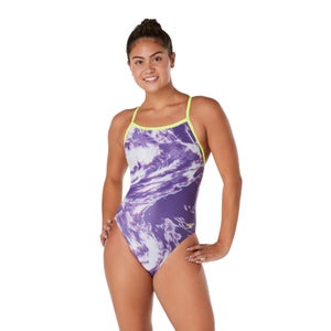 Women's Cyclone Swirl Flyback One Piece Purple