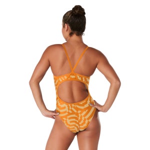 Women's Vortex Maze Flyback One Piece Orange