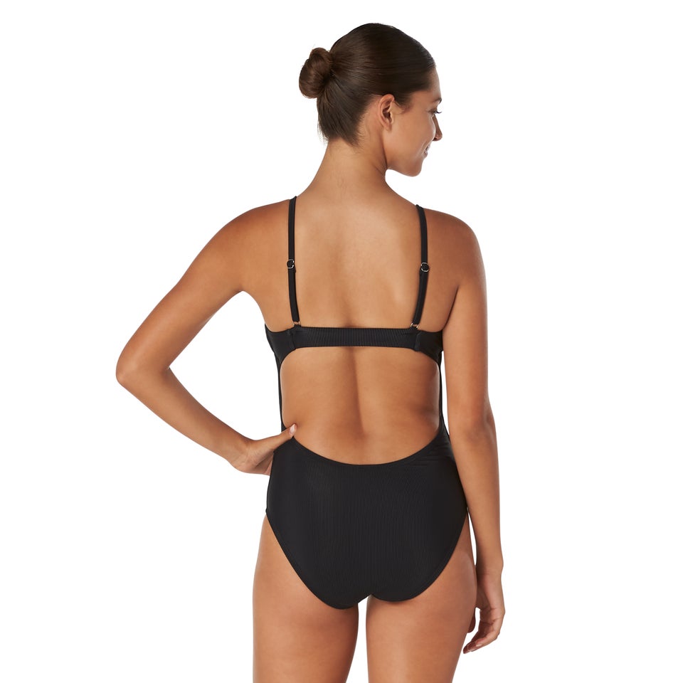 Women's Rib One Piece Black