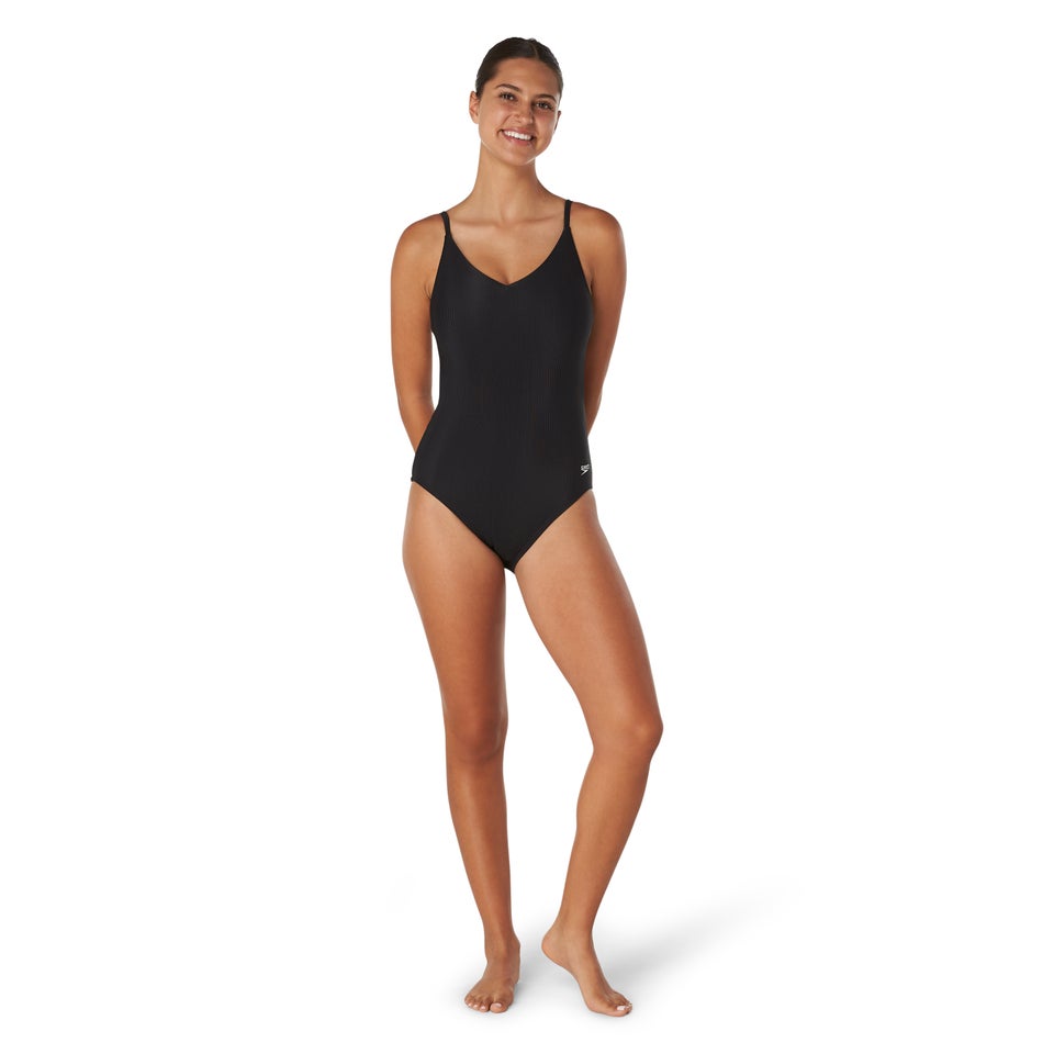 Women's Rib One Piece Black
