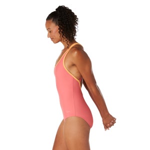 Women's Double Strap Racerback One Piece Pink