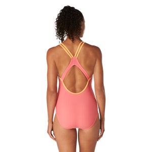 Women's Double Strap Racerback One Piece Pink