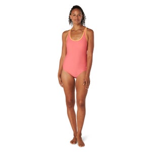 Women's Double Strap Racerback One Piece Pink