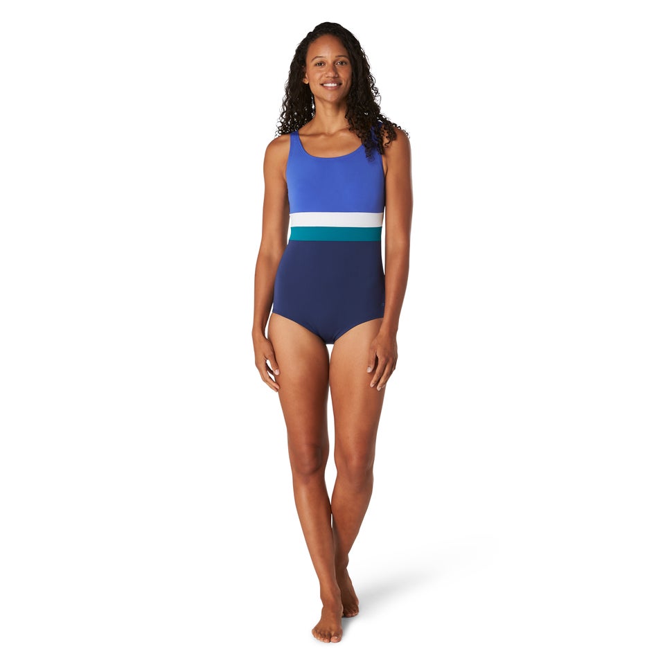 Women's Banded One Piece Blue