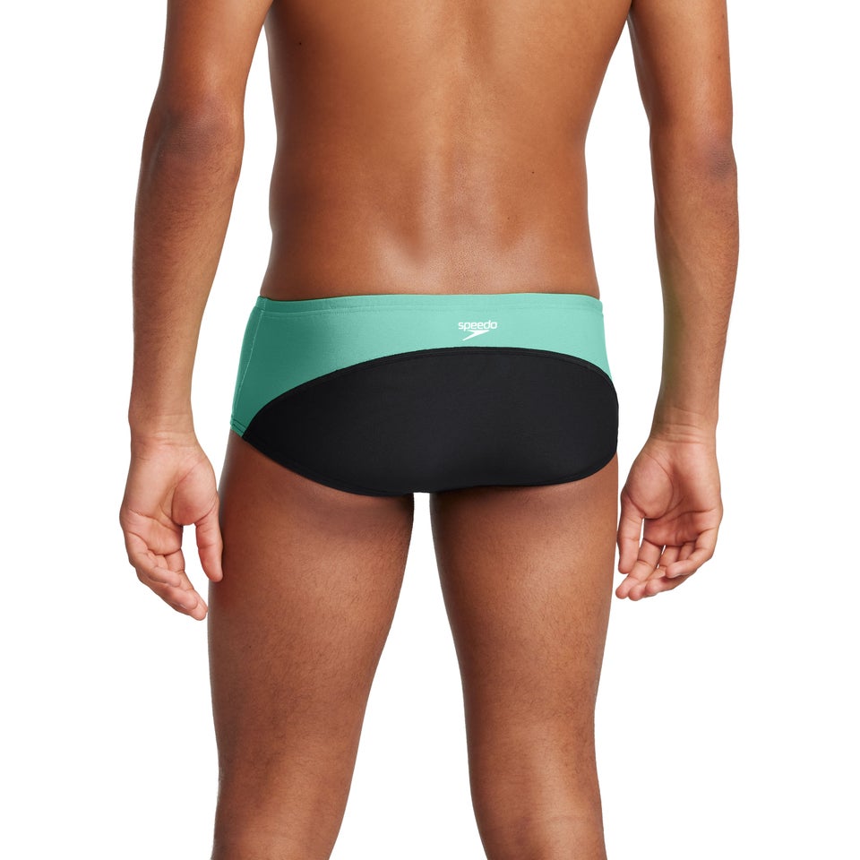 Men's Colorblock Euro Brief Green