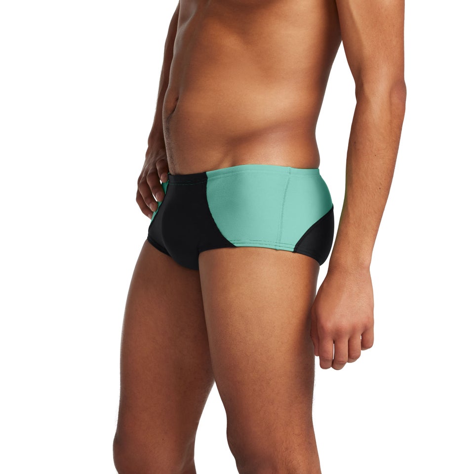 Men's Colorblock Euro Brief Green