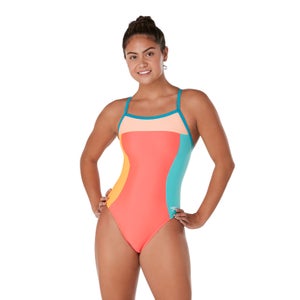 Girl's Colorblock Propel Back One Piece Pink - 24