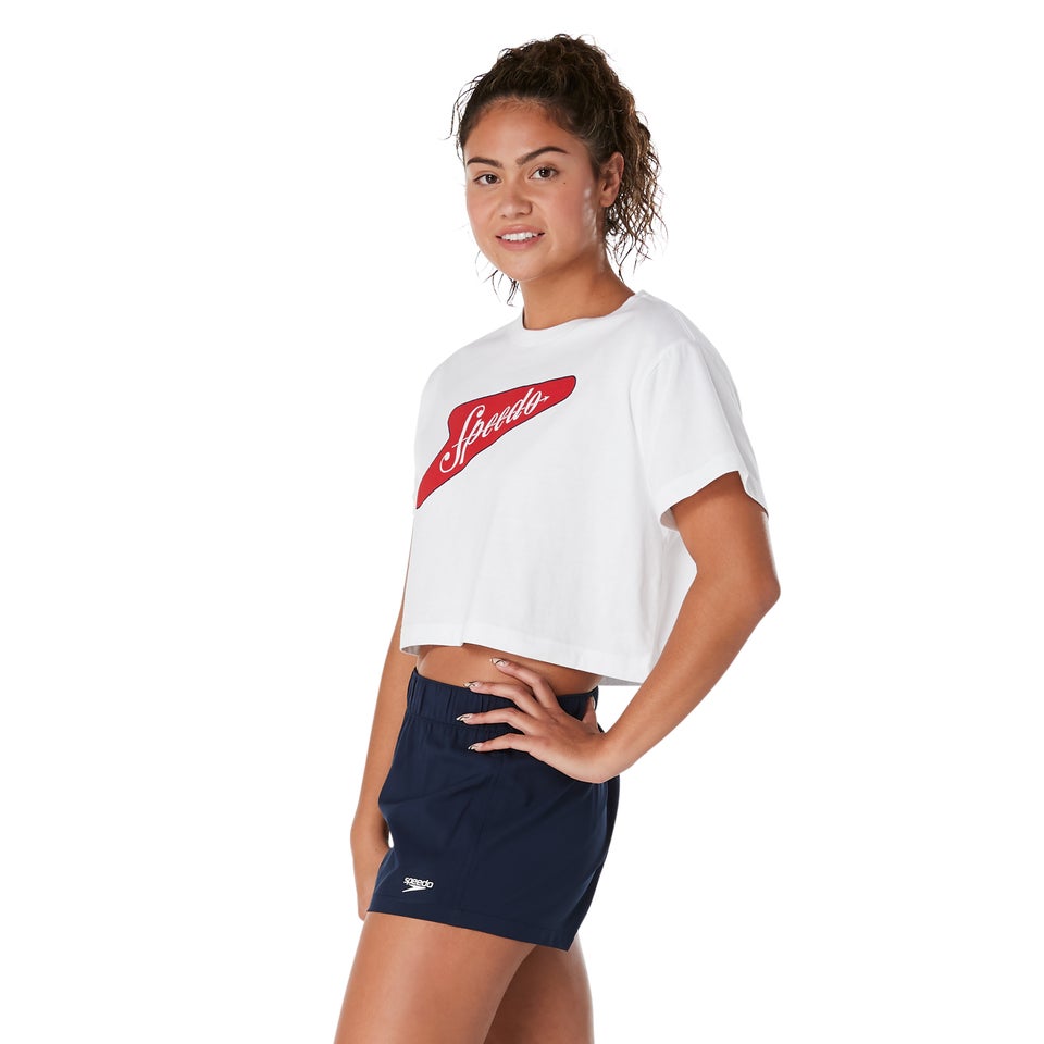 Women's Bondi Crop Tee White