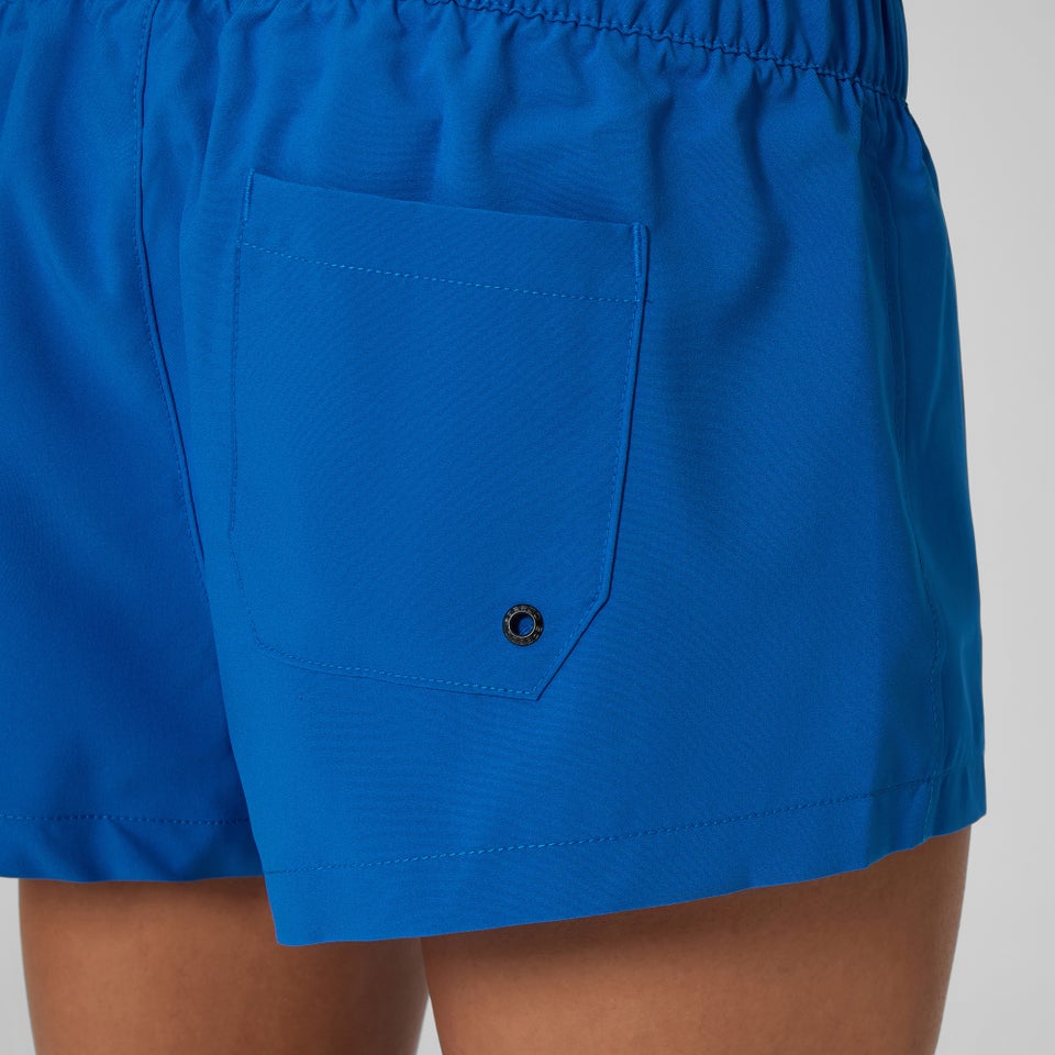 Women's Solid Volley Swim Shorts Blue