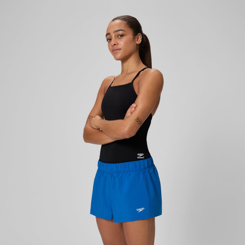 Women's Solid Volley Swim Shorts Blue