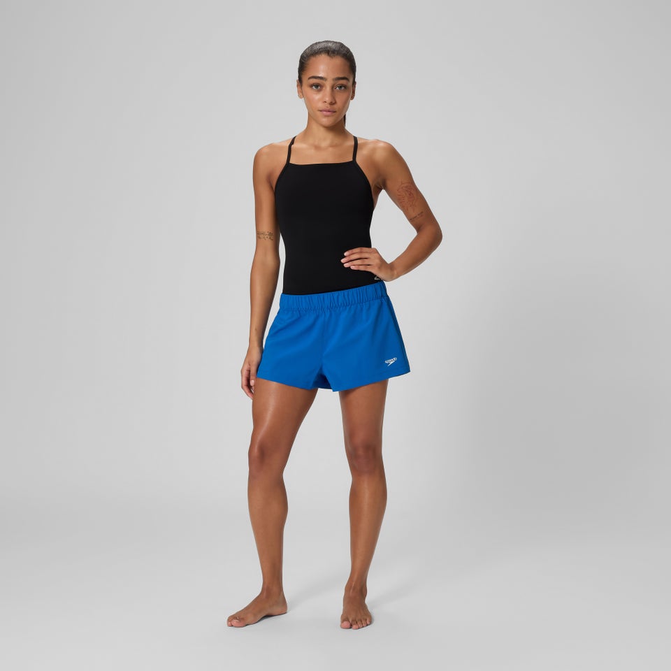 Women's Solid Volley Swim Shorts Blue