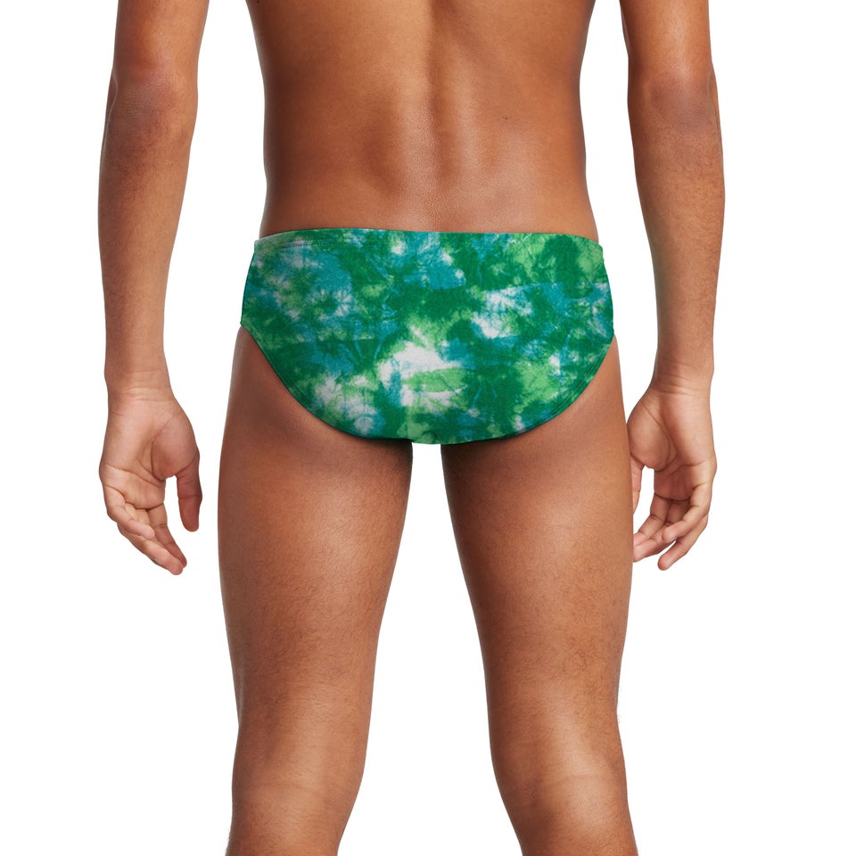 Men's Printed One Brief Green