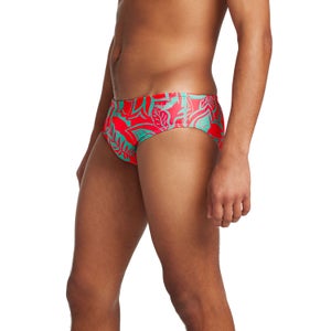 Men's Printed One Brief Green