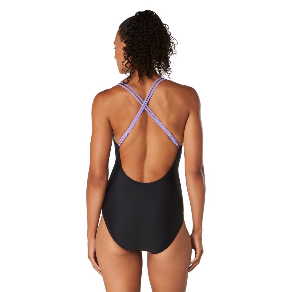 Women's Adjustable Crossback One Piece Purple