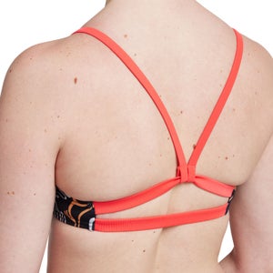 Women's Printed Strappy Black