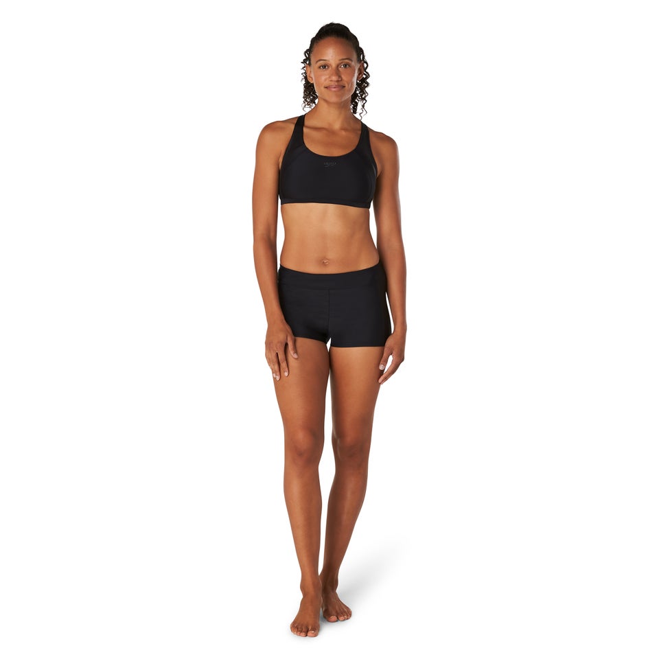 Women's Quantum Sheen Bikini Top Black