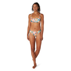 Women's Print Scoop Bikini Bottom Blue