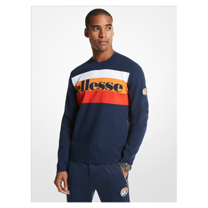 Men's MK X ellesse Zipper Crew Jacket Blue