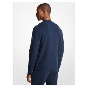 Men's MK X ellesse Zipper Crew Jacket Blue