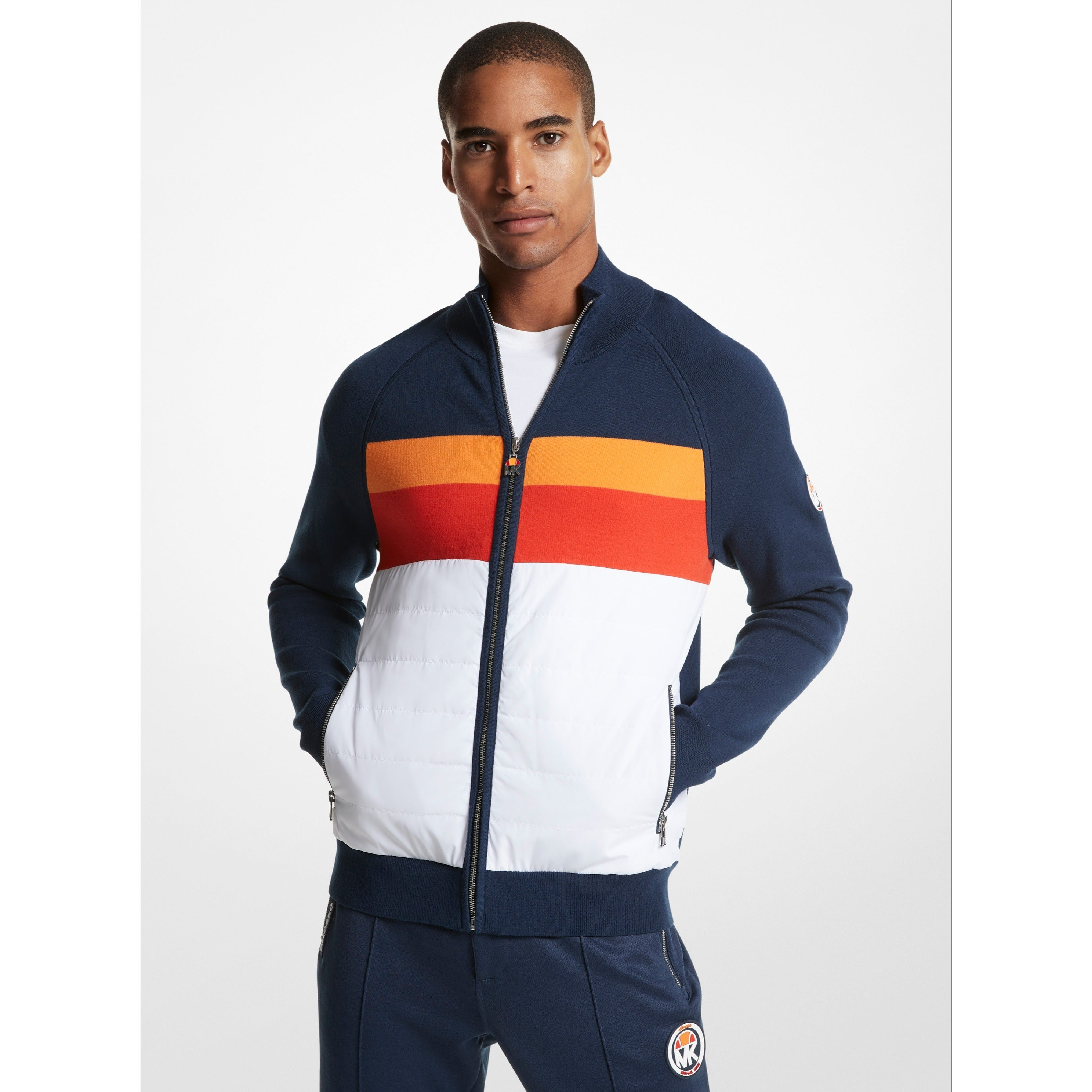 Men's MK X ellesse Mix Media Jacket Blue | ellesse UK