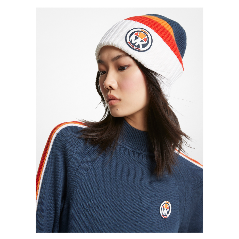 MK X ellesse Strickmütze Blau