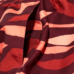 Men's Printed Leisure 14" Swim Shorts Oxblood/Orange