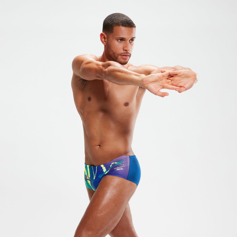 Slip de bain Homme Club Training 14 cm bleu/lilas