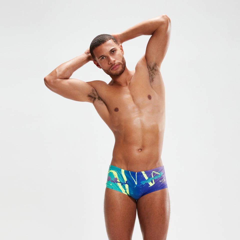 Slip de bain Homme Club Training 14 cm bleu/lilas