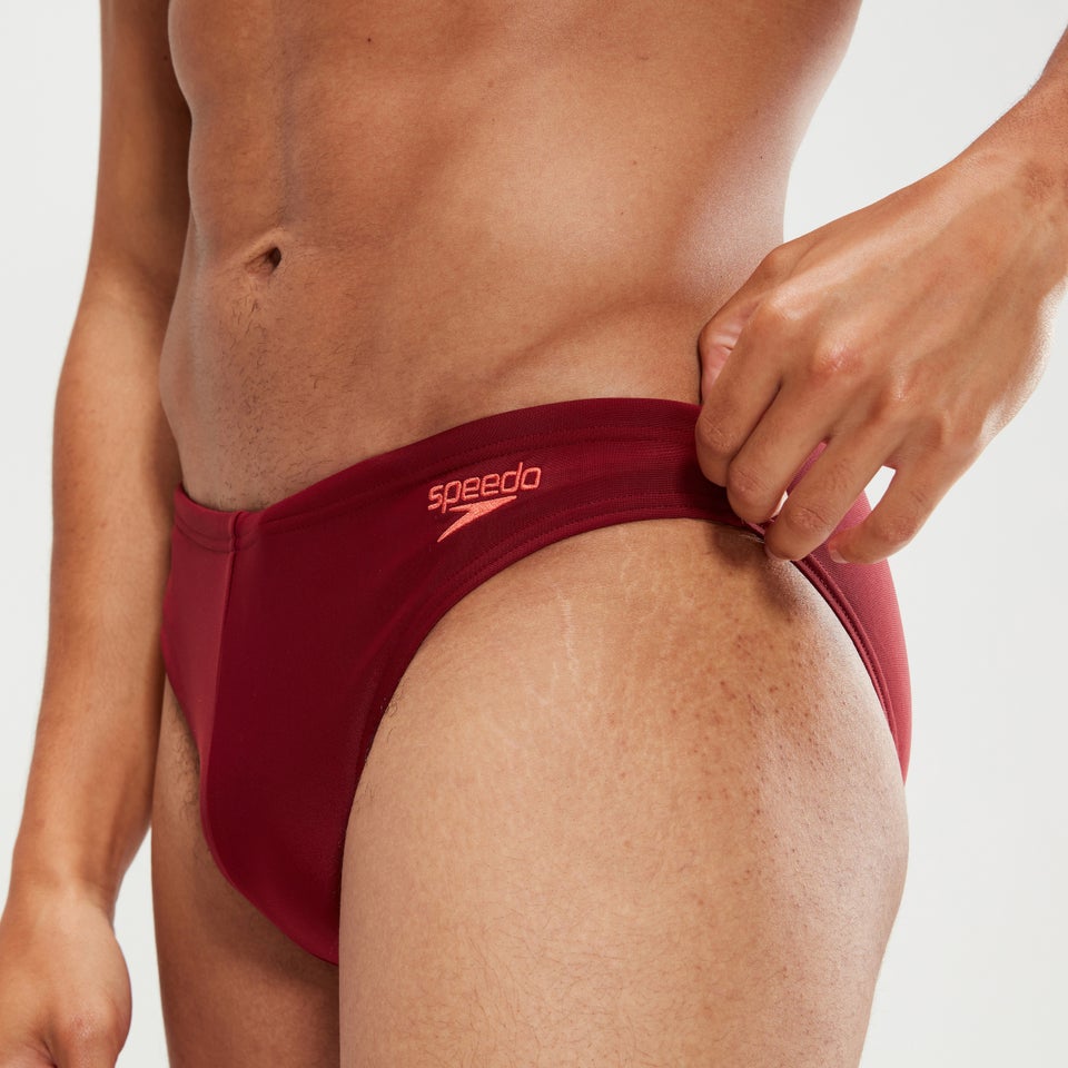 5 cm Solar Badehose für Herren Weinrot/Koralle