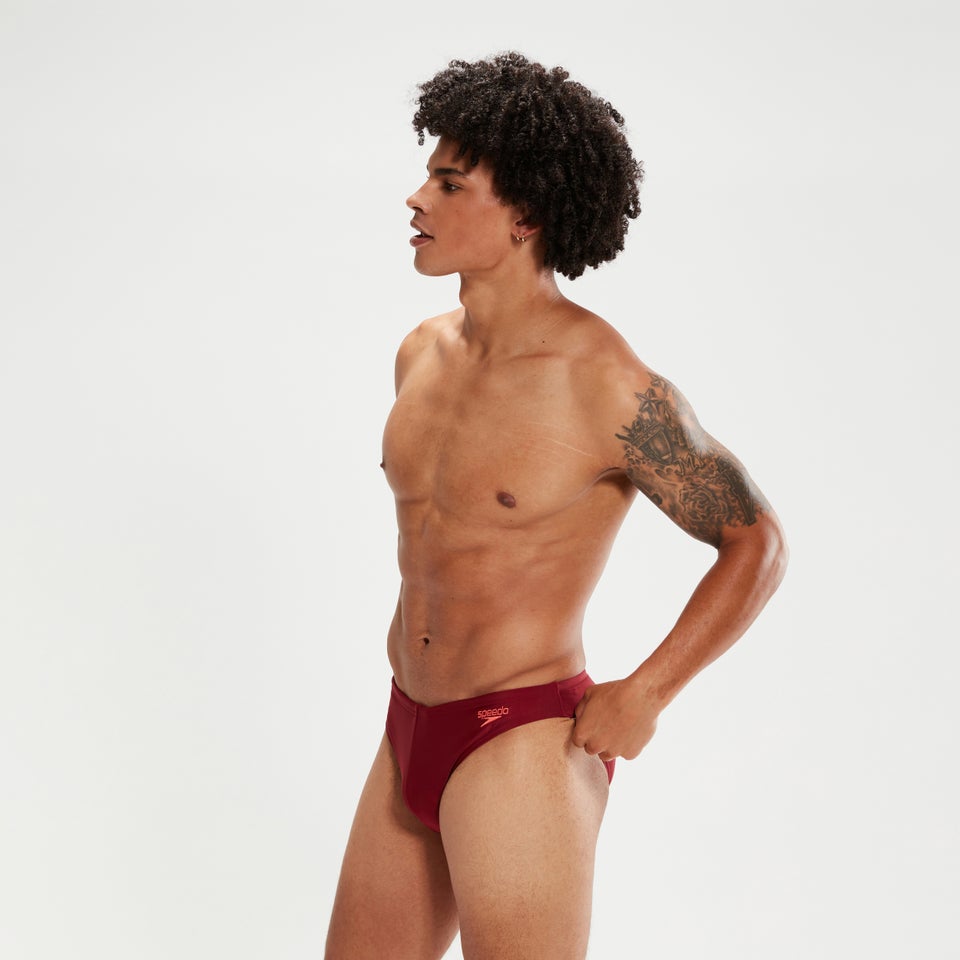 5 cm Solar Badehose für Herren Weinrot/Koralle