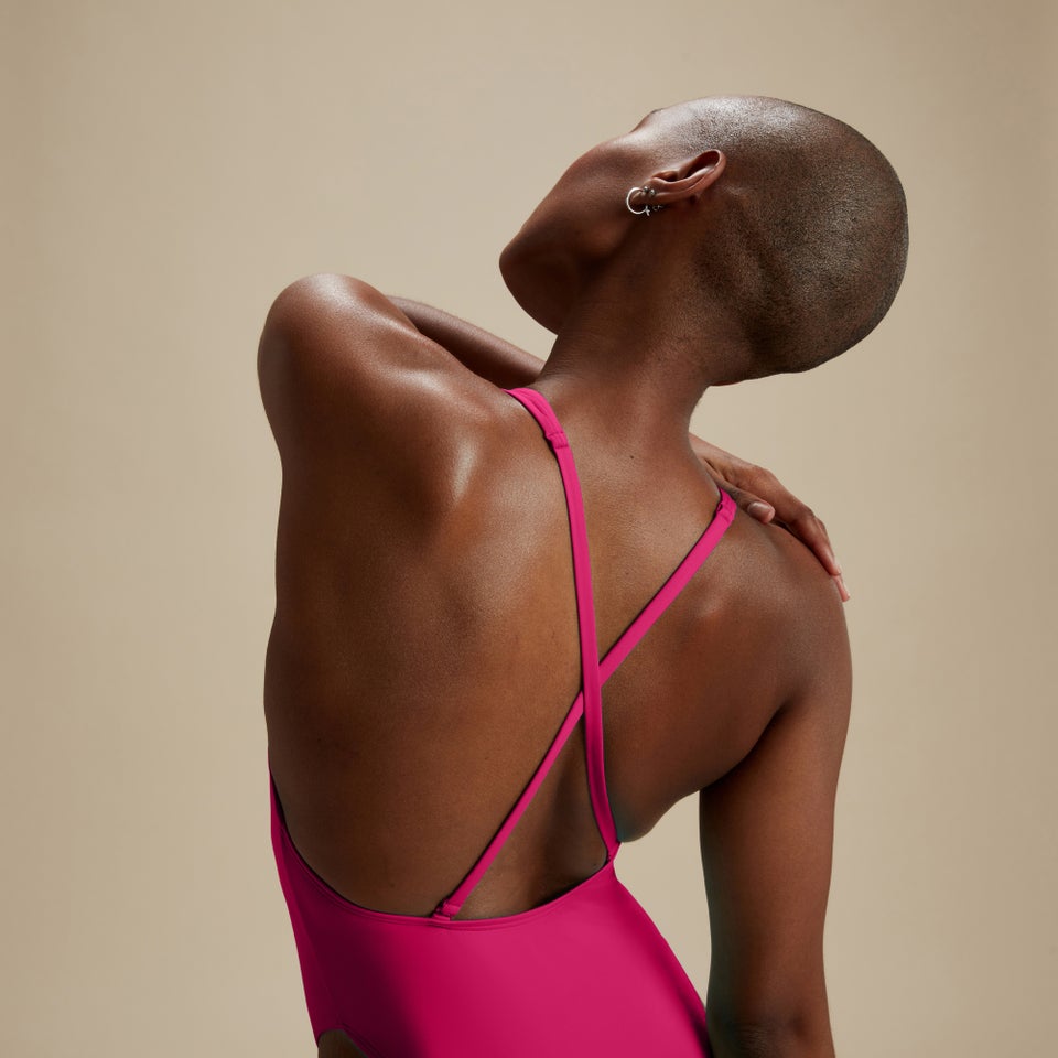 Women's Flu3nte Convertible Strap Solid One Piece Pink