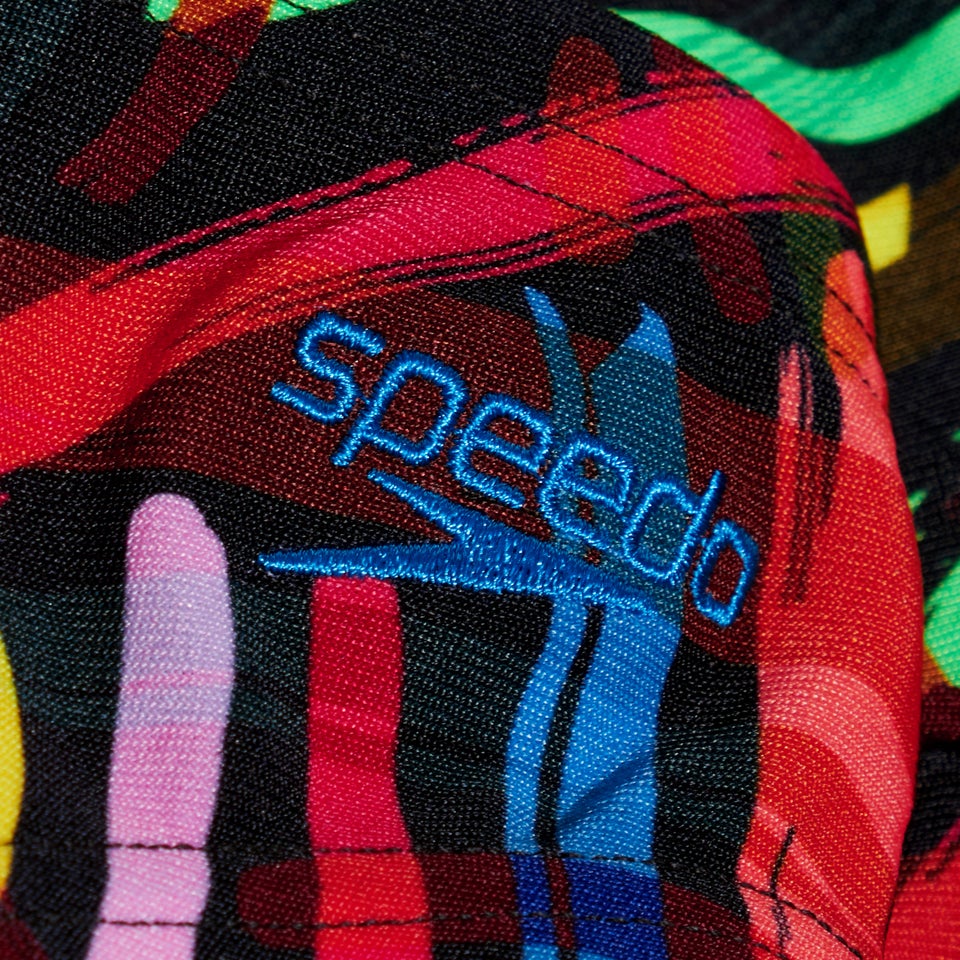 6,5 cm Pinselstrich-Badehose für Jungen Schwarz/Gelb