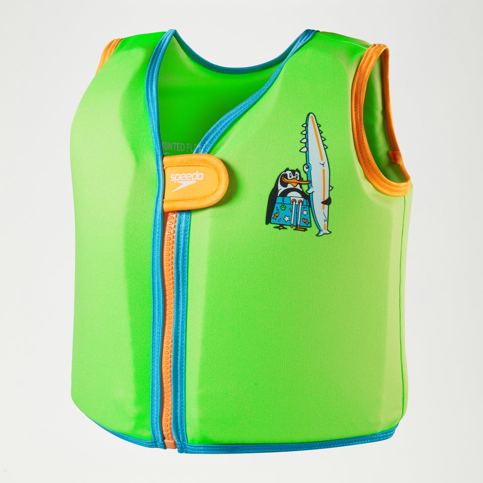 Infant Learn to Swim Chima African Penguin Float Vest Green