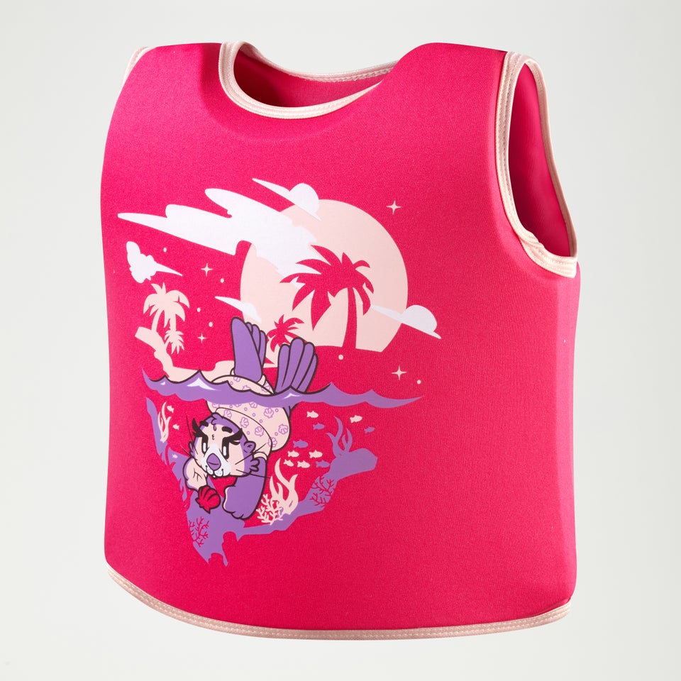 Schwimmlern- Schwimmweste mit Aria, dem Seeotter, für Kleinkinder Pink
