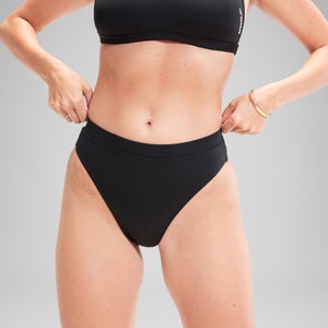 Bas de bikini FLU3NTE taille haute noir