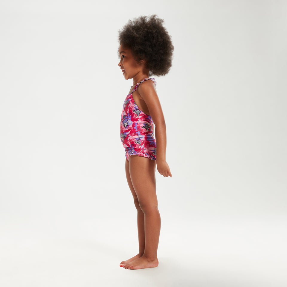 Infant Girls' Learn to Swim Frill Thinstrap Swimsuit Pink