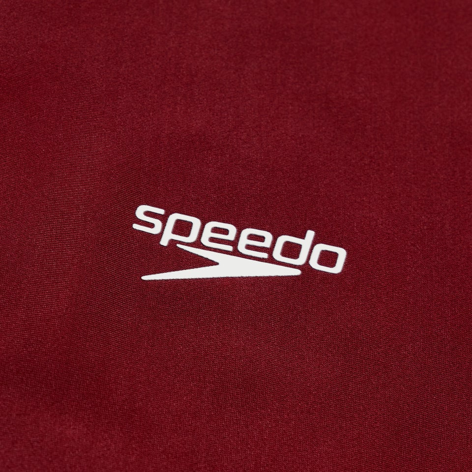 Bedrucktes, langärmeliges Schwimmtop für Herren Weinrot