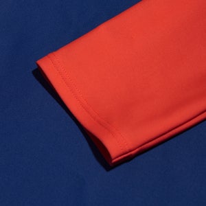 Schwimmlern-Essential Unisex Rash-Top mit Kapuze für Kleinkinder Blau/Koralle