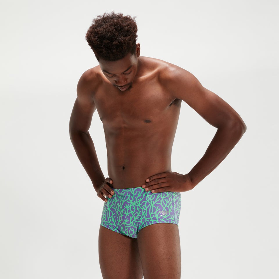 17 cm Club Training Badehose für Herren Flieder/Grün