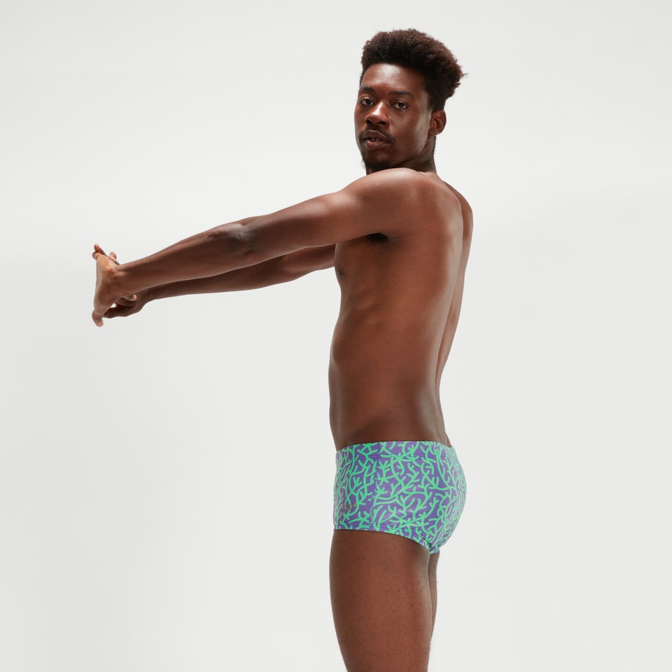 17 cm Club Training Badehose für Herren Flieder/Grün