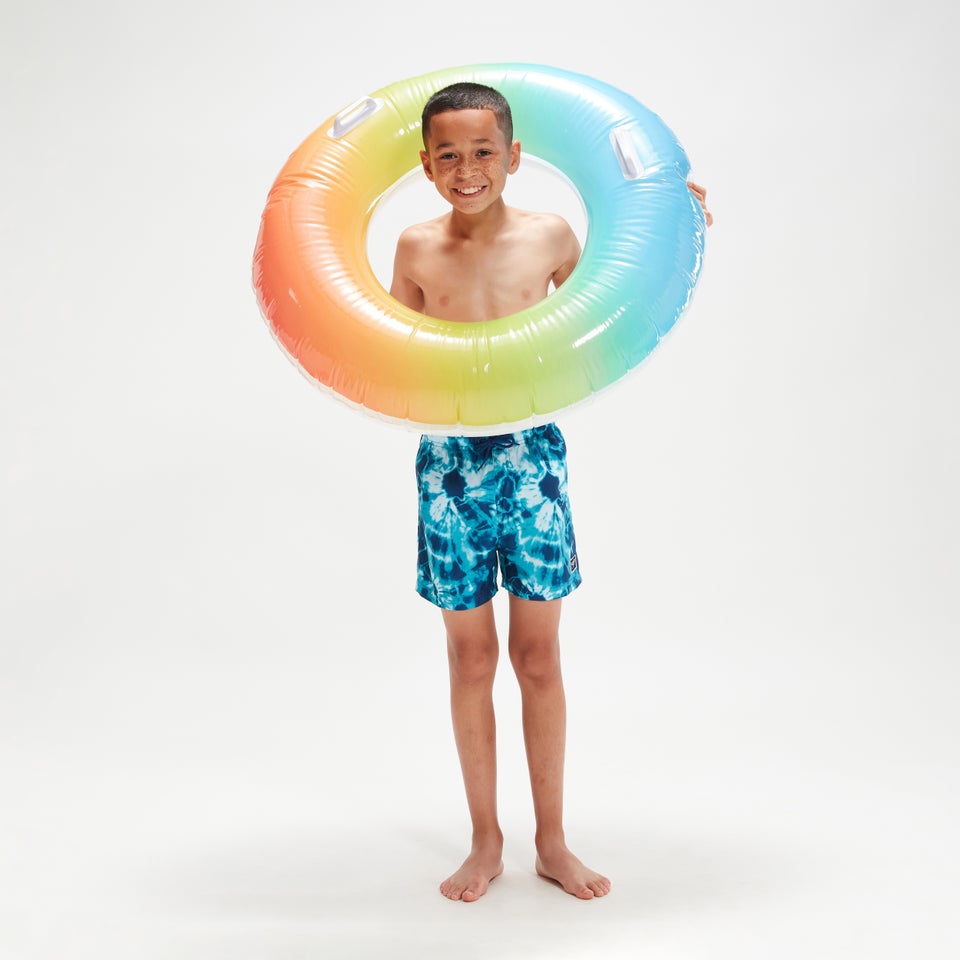 Bedruckte 33 cm Schwimmshorts für Jungen Blau/Aqua